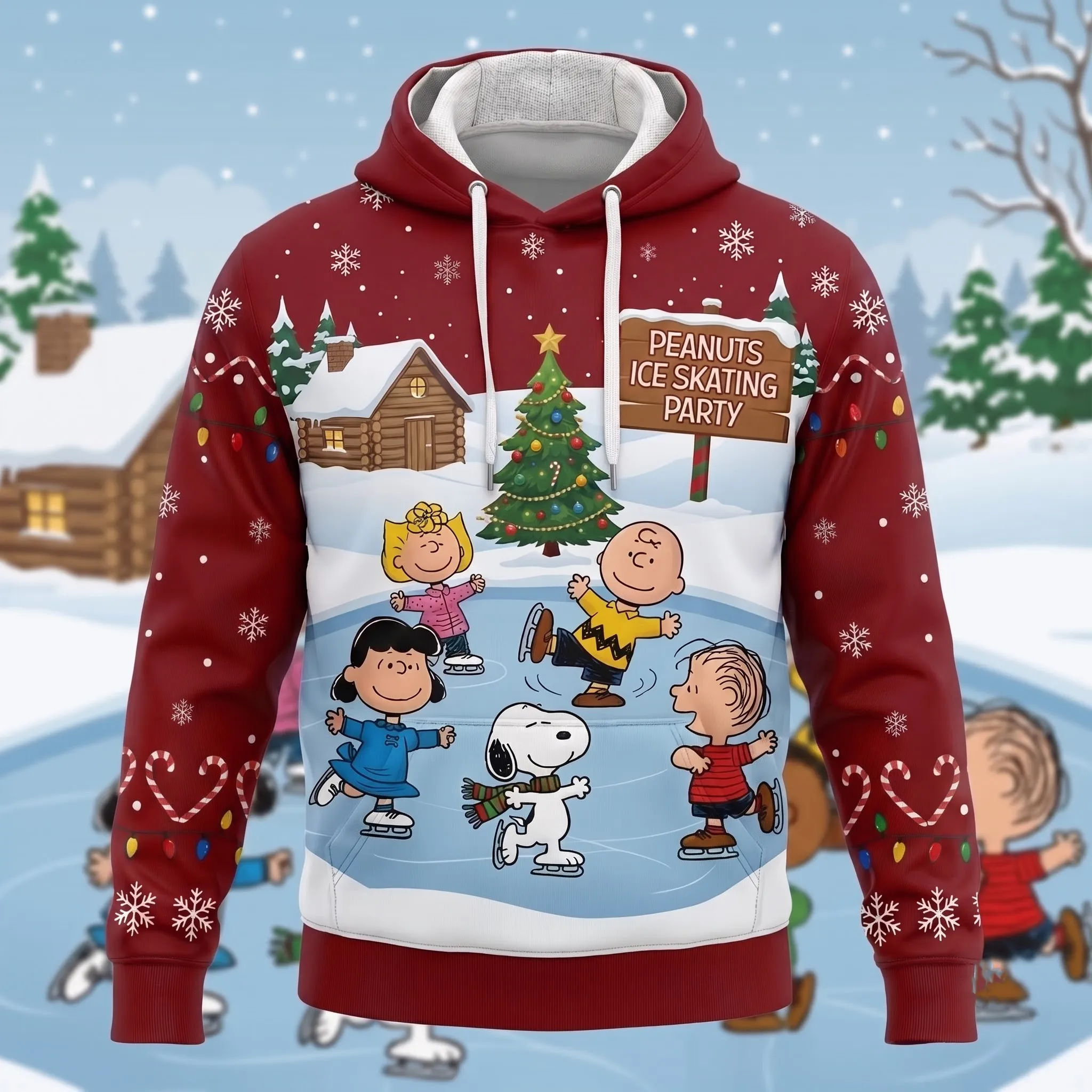 Snoopy Merry Christmas 3D Hoodie-THK135018