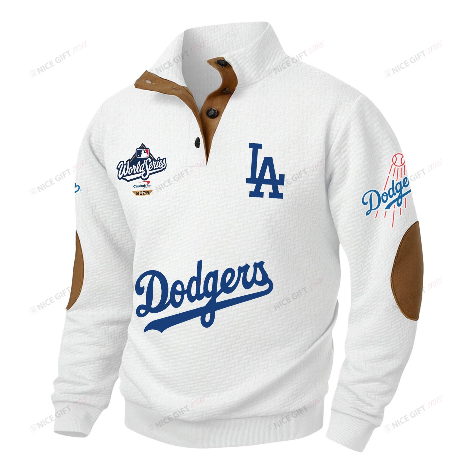 Los Angeles Dodgers Stand Collar Sweatshirt - Image 3