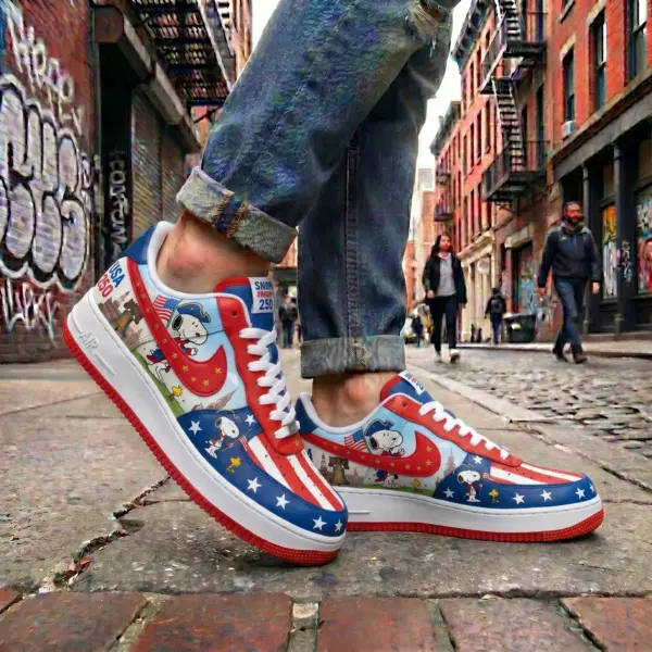 Snoopy 250 Years of America Air Low-Top Sneakers Shoes-THK131770 - Image 3