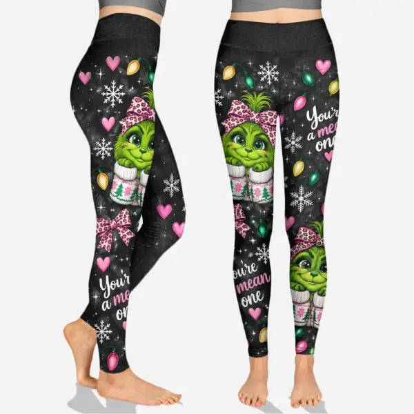Personalized Grinch Christmas Hoodie And Leggings-THK136655 - Image 3