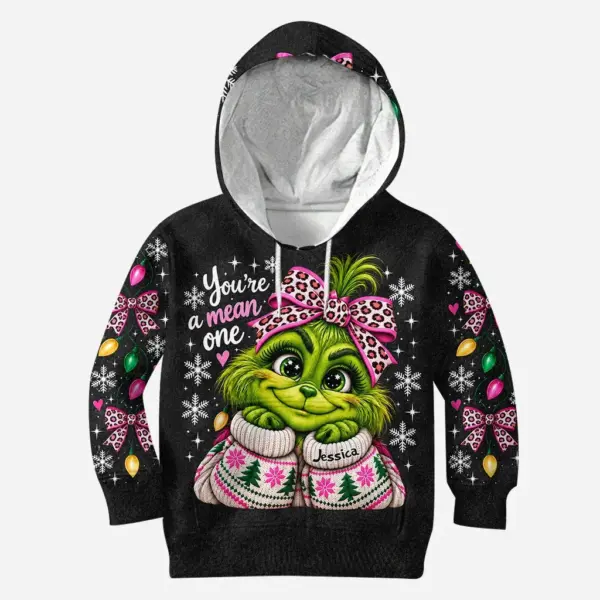 Personalized Grinch Christmas Hoodie And Leggings-THK136655 - Image 4