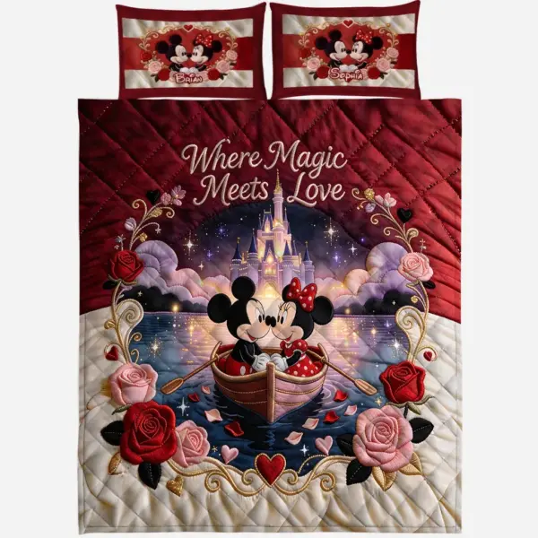 Alternative view of Personalized Mouse Quilt Bedding Set-THK136622