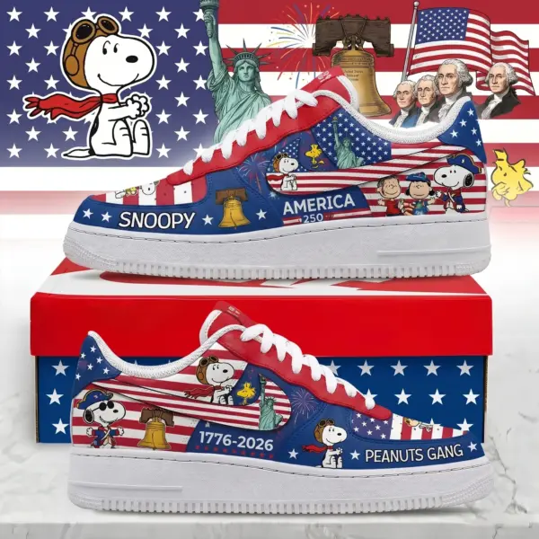 Snoopy 250 Years of America Air Low-Top Sneakers Shoes-THK131859
