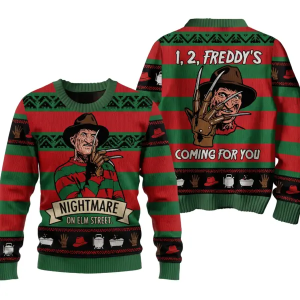 Freddy Krueger Halloween Knitted Sweater-THK133092