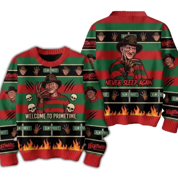 Never Sleep Again Freddy Knitted Sweater-THK133105