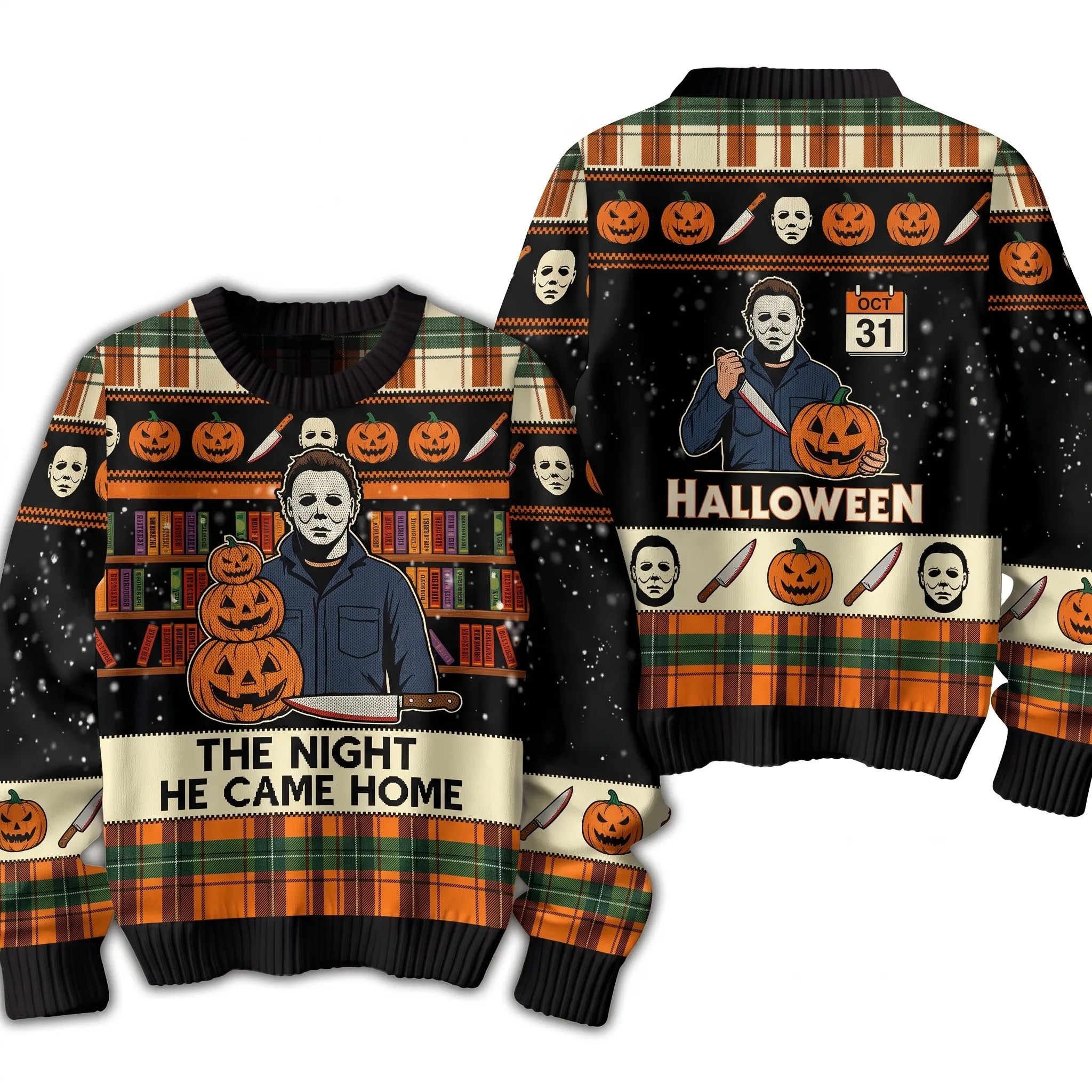 Michael Myers Halloween Knitted Sweater-THK133103