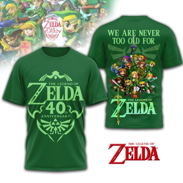 The Legend of Zelda 40th Anniversary 3D Apparel -THK122857
