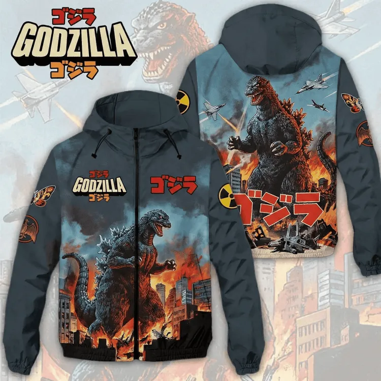 Godzilla King Of Monsters 3D Windbreaker Jacket-THK123420