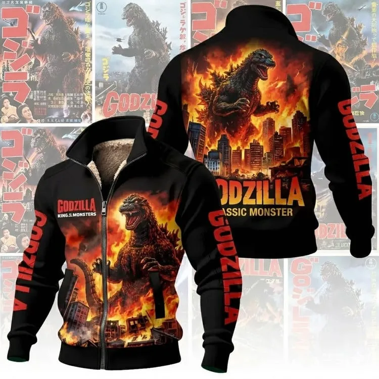 Godzilla Thick Knit Fleece Jacket - THK123396