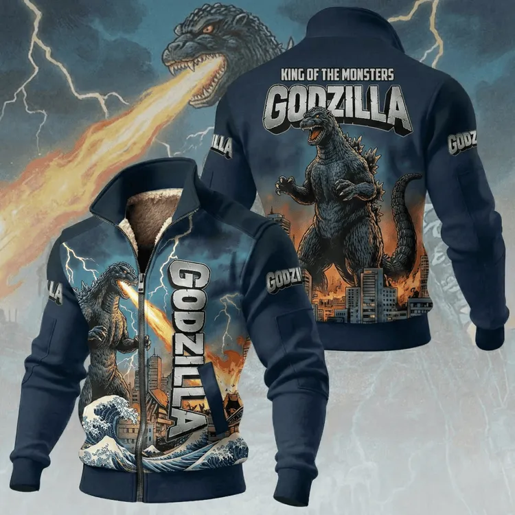 Godzilla Thick Knit Fleece Jacket - THK123398