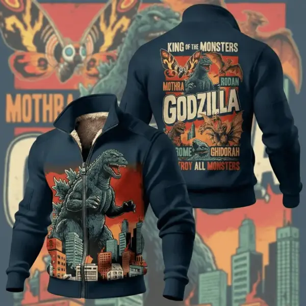 Godzilla Thick Knit Fleece Jacket - THK123403