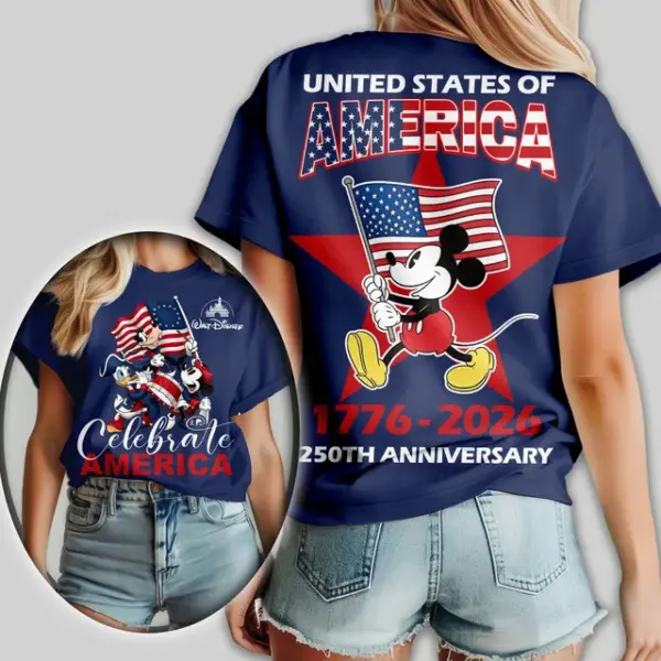 Alternative view of Premium Mickey 250 Years Of America 3D Apparel - THK125351