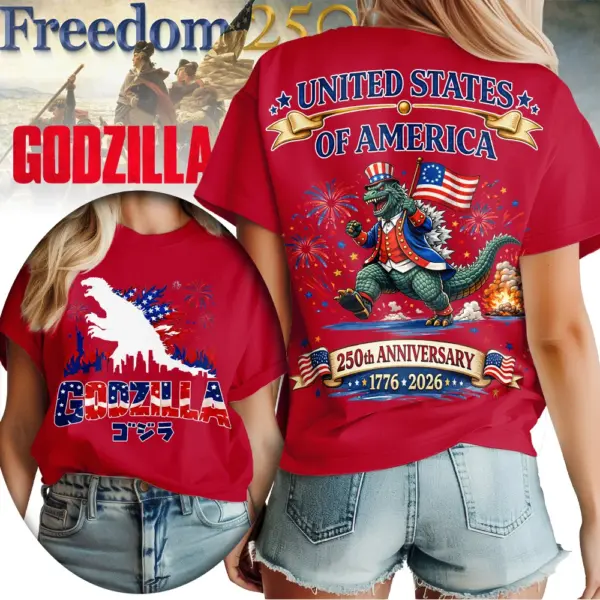 Premium Godzilla 250 Years Of America 3D Apparel - THK125178 - Image 3