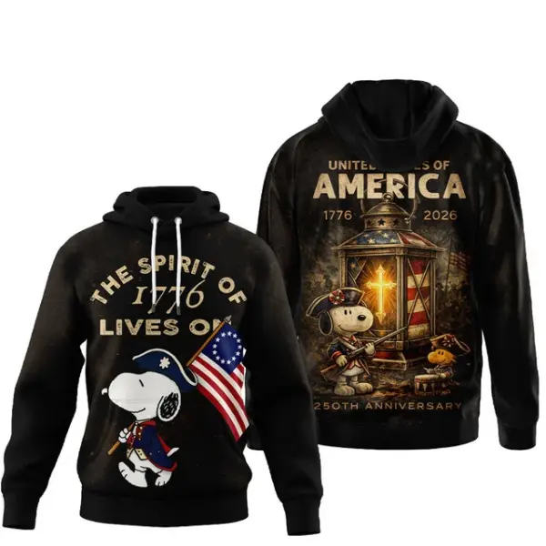Alternative view of Premium Snoopy 250 Years Of America 3D Shirt -THK125235