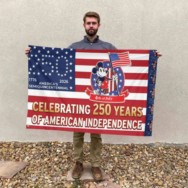Premium Mickey 250 Years of Freedom House Flag - Image 3