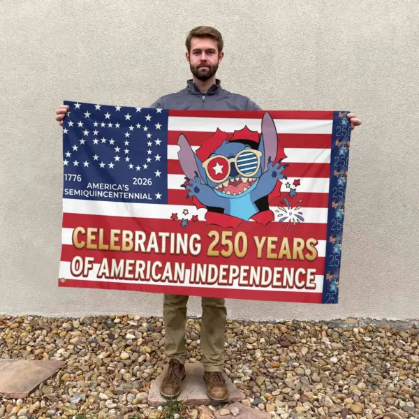 Premium Stitch 250 Years of Freedom House Flag - Image 3
