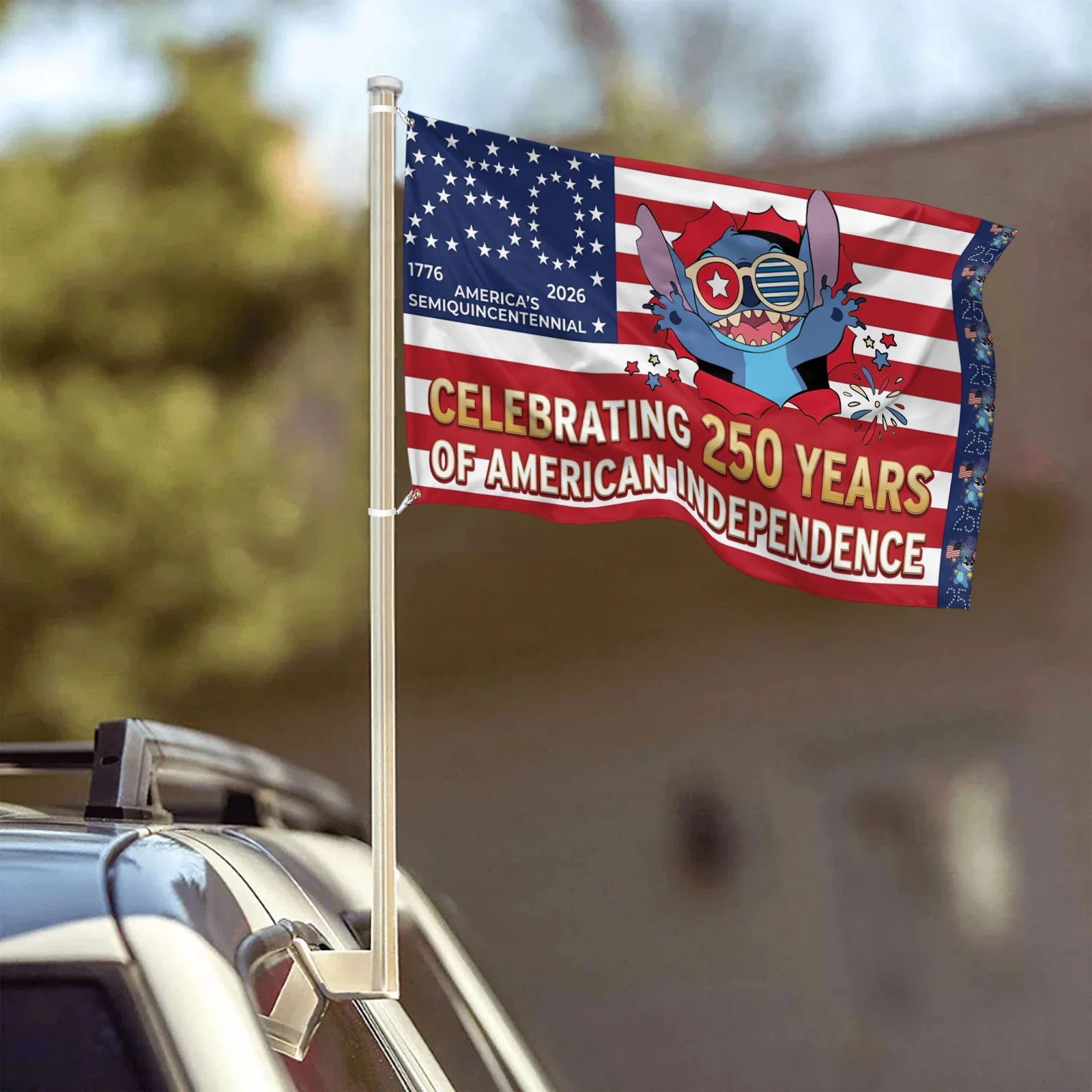 Premium Stitch 250 Years of Freedom House Flag - Image 4