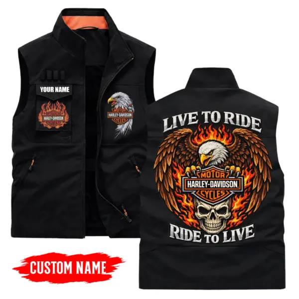 Personalized Harley-Davidson Multi-Pocket Vest - Image 4