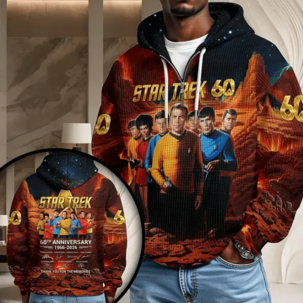 Star Trek 60th Anniversary Waffle Hoodie-THK136361