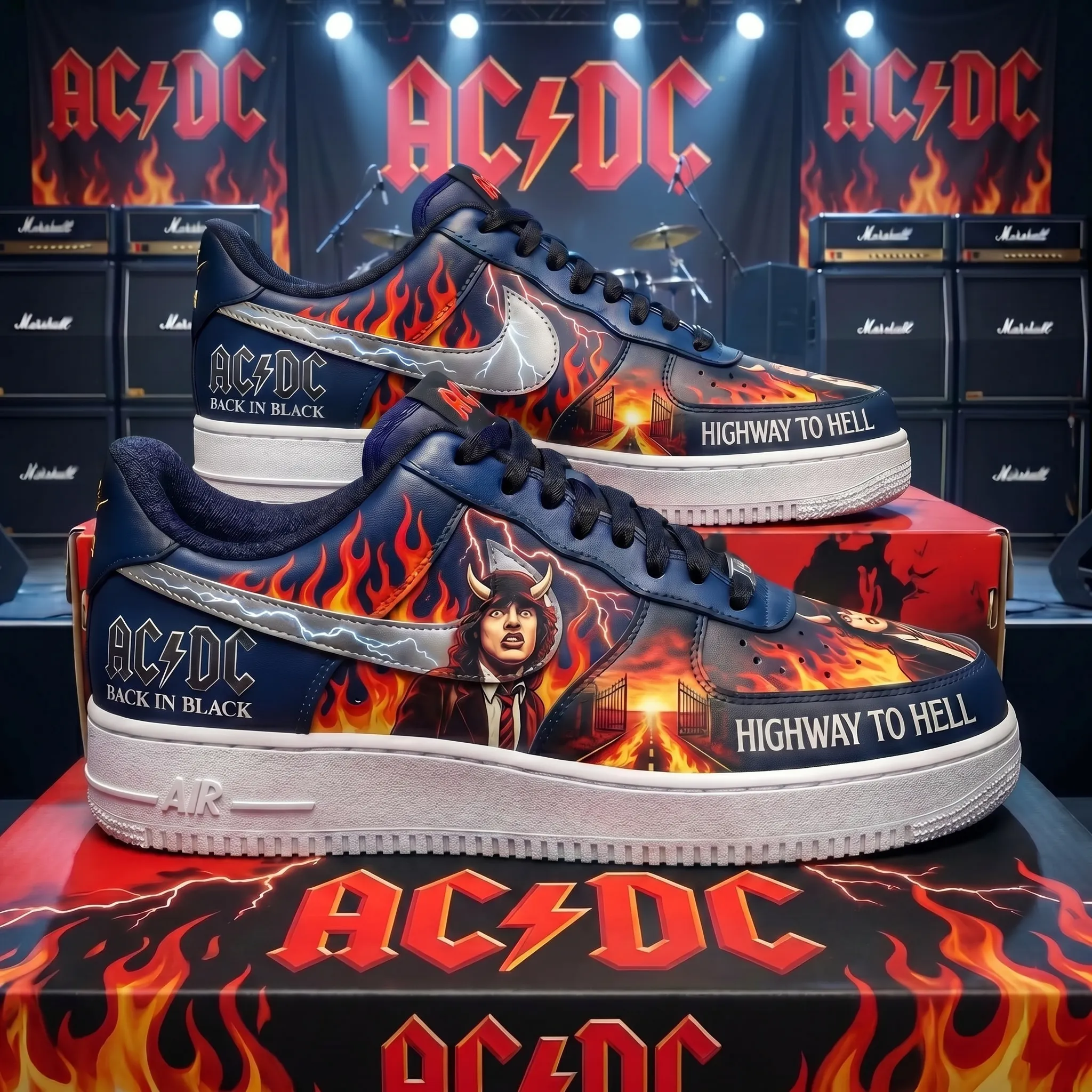 AC/DC Air Low-Top Sneakers Shoes -THK130720