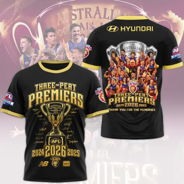 Brisbane Lions 3D T-Shirt-THK136777 - Image 3