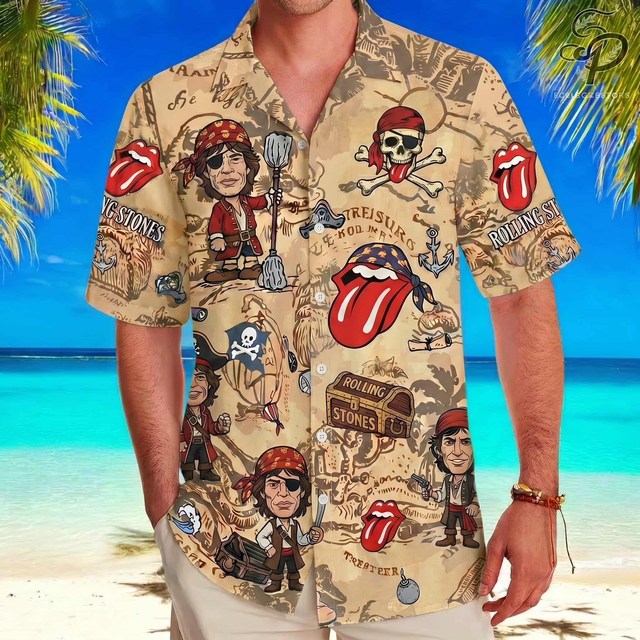 The Rolling Stones Hawaiian Shirt - THK128267 - Image 3
