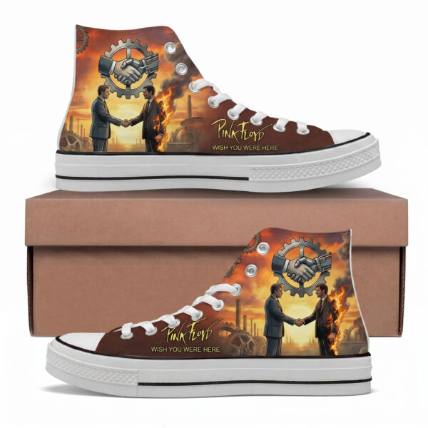 Pink Floyd Canvas Shoes – Wish You Were Here Dark Side Of The Moon Draw