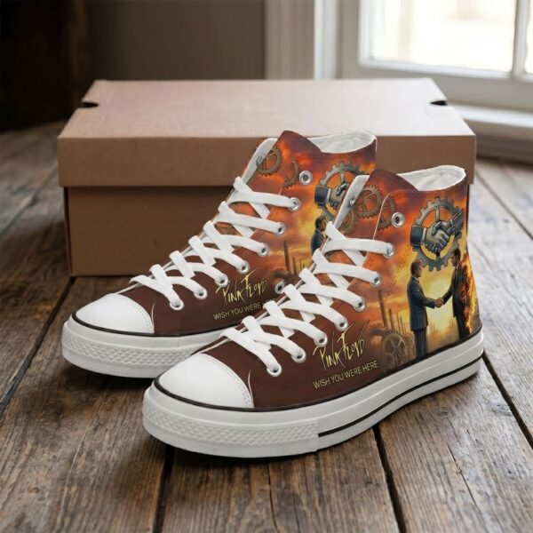 Pink Floyd Canvas Shoes – Wish You Were Here Dark Side Of The Moon Draw - Image 3