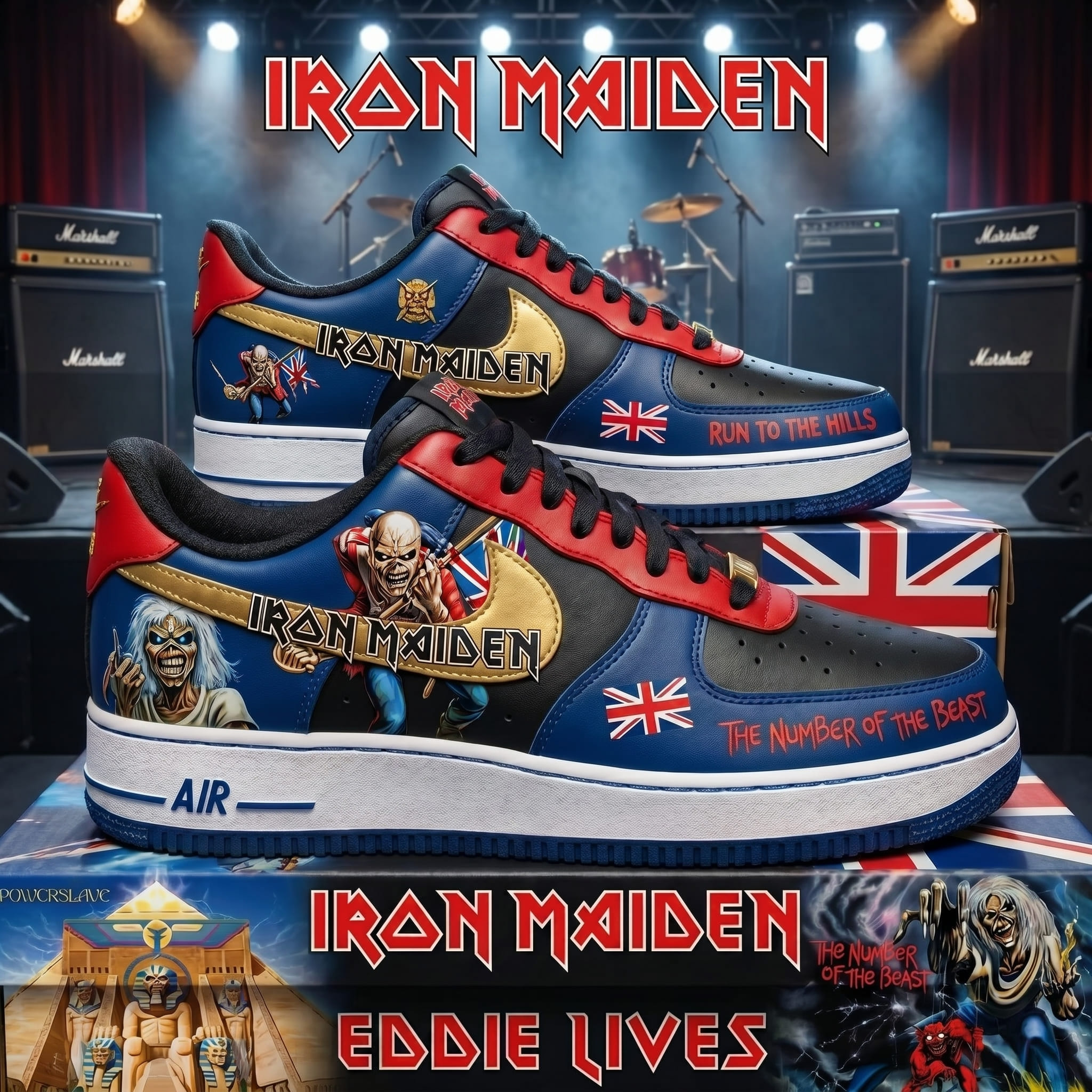 Iron Maiden Air Low-Top Sneakers Shoes-THK129369