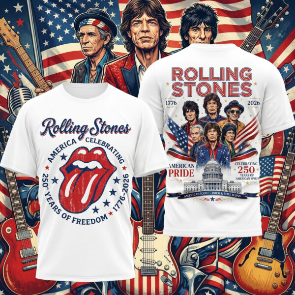 Premium The Rolling Stones 250 Years Of Freedom 3D Shirt
