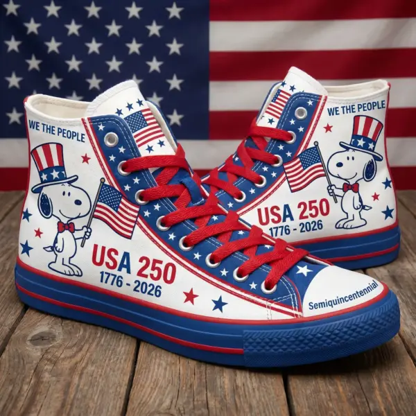 Snoopy 250 Years of America Canvas Shoes - THK130456