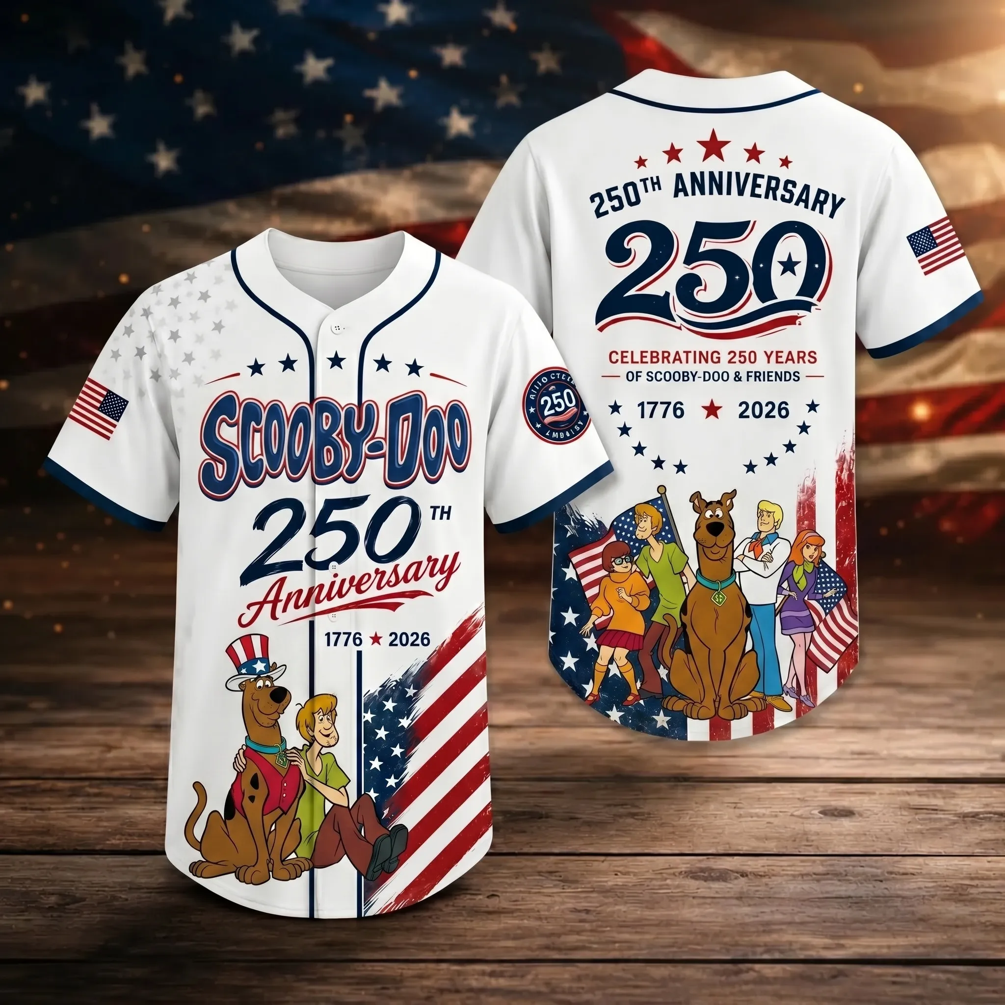 Scooby-Doo 250 Years of America Baseball Jersey - THK130762