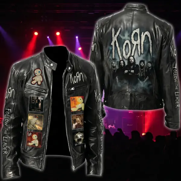 Korn Motorcycle Leather Jacket