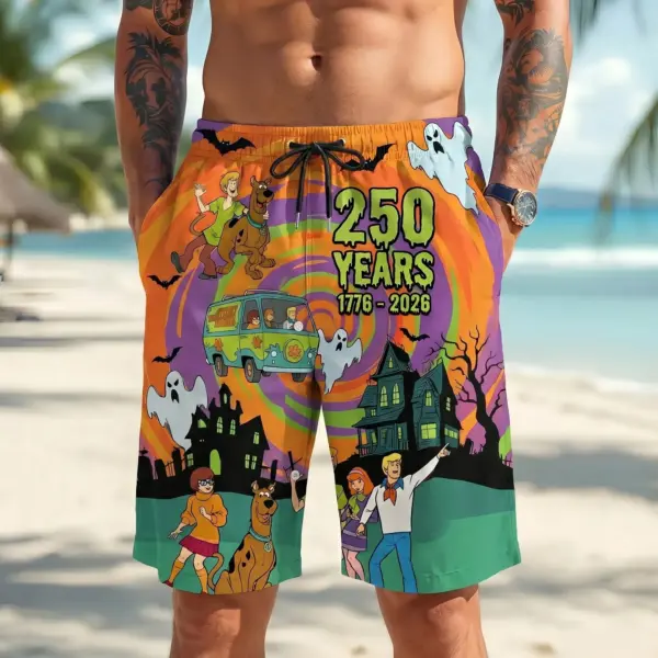 Alternative view of Scooby-Doo 250 Years of America Hawaiian Shirt - THK130744