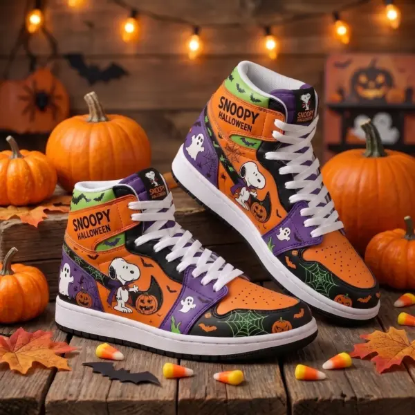 Alternative view of Snoopy Halloween Air Jordan High Top Shoes