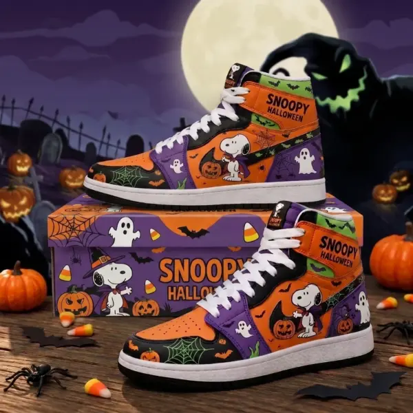 Snoopy Halloween Air Jordan High Top Shoes