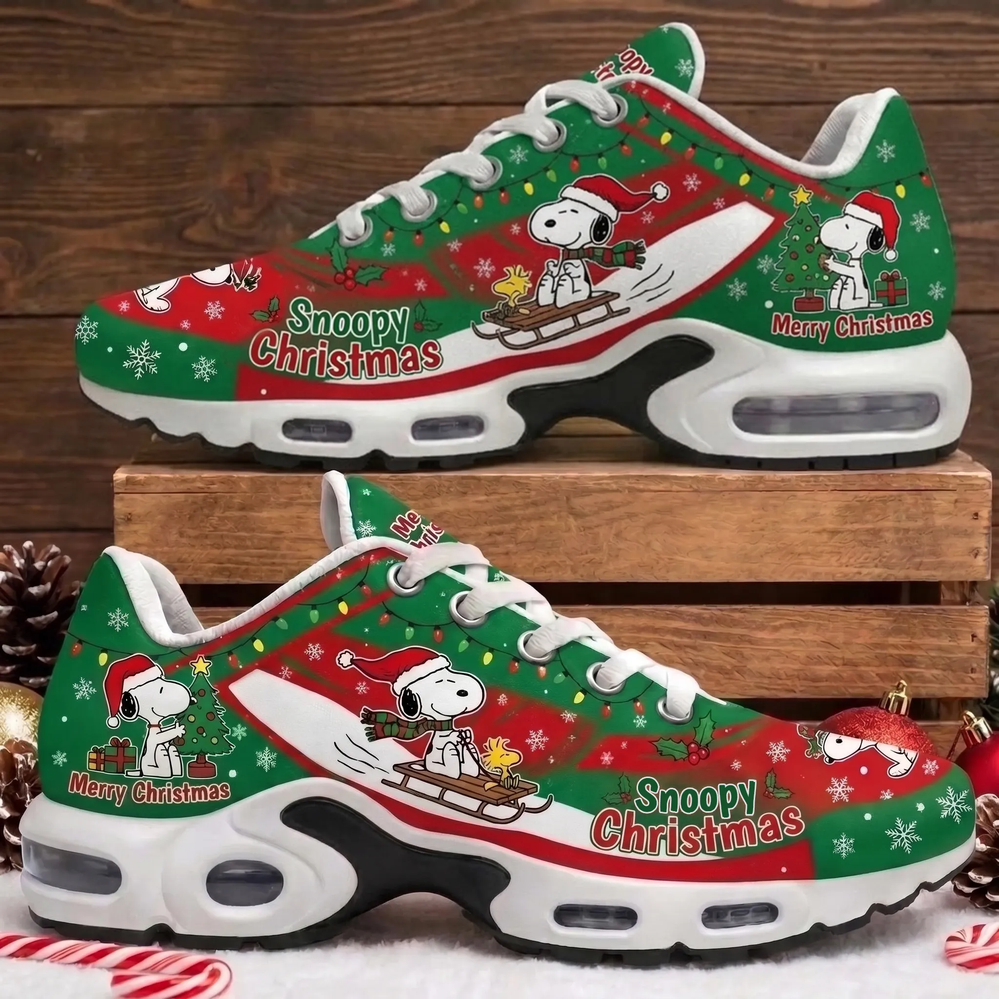 Festive Snoopy Christmas Air Max Shoes-THK132879