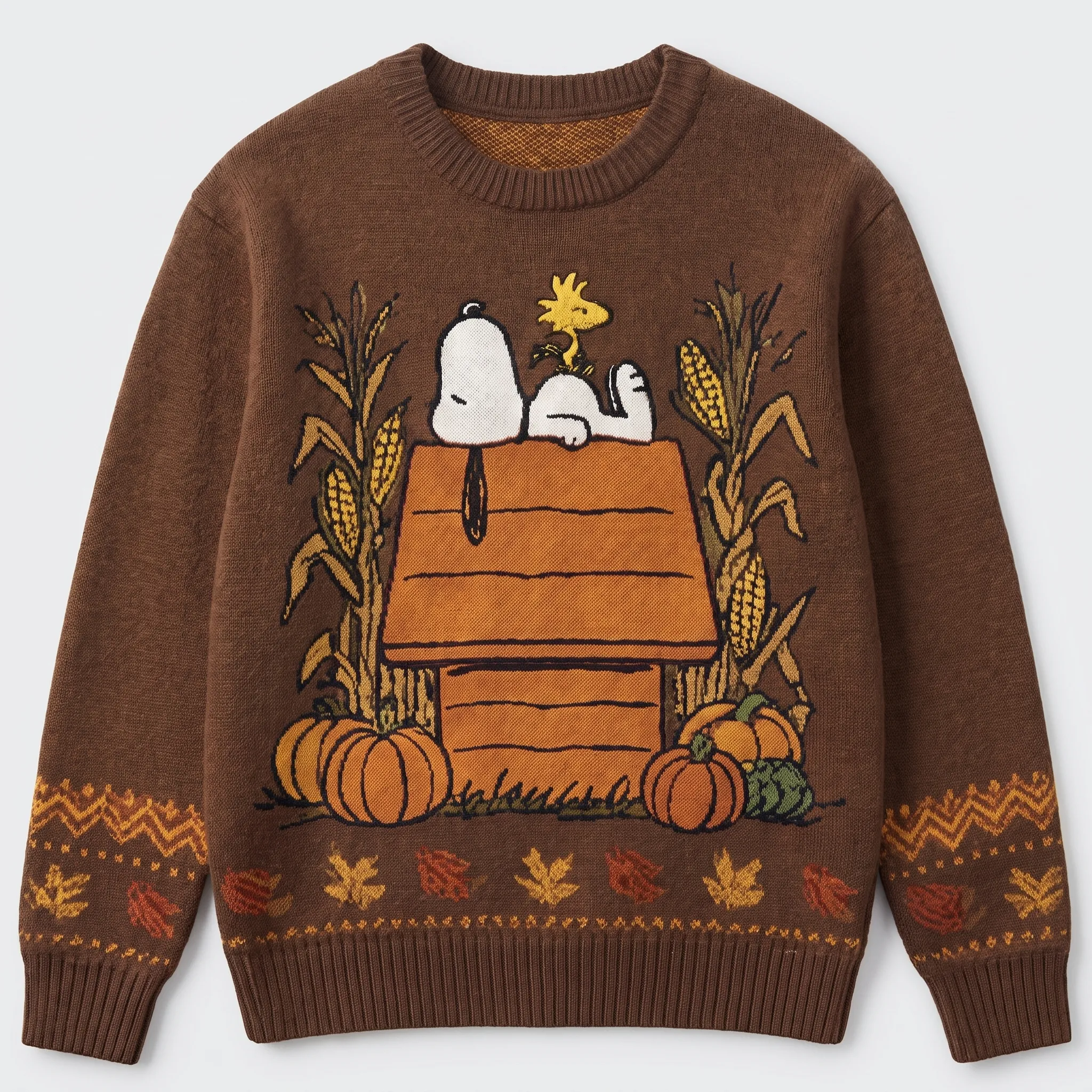 Peanuts Snoopy Autumn Harvest Doghouse Ugly Sweater