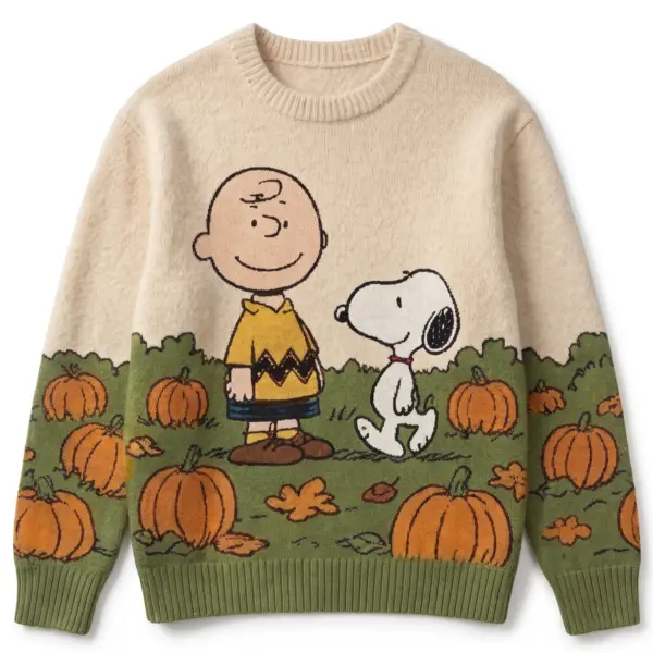 Cozy Charlie Brown Pumpkin Patch Ugly Sweater-THK133346