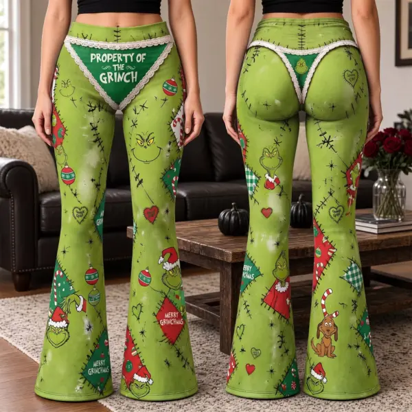 Grinch Flare Leggings-THK136099