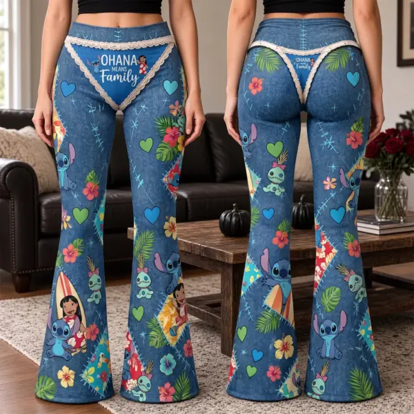 Stitch Flare Leggings-THK136102