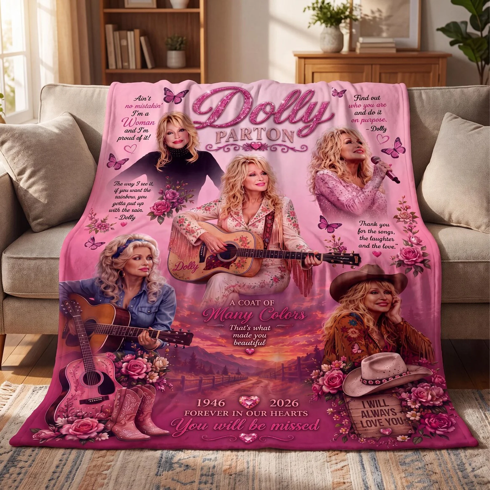 Dolly Parton Memorial Quilt Bedding Set-THK136322 - Image 3