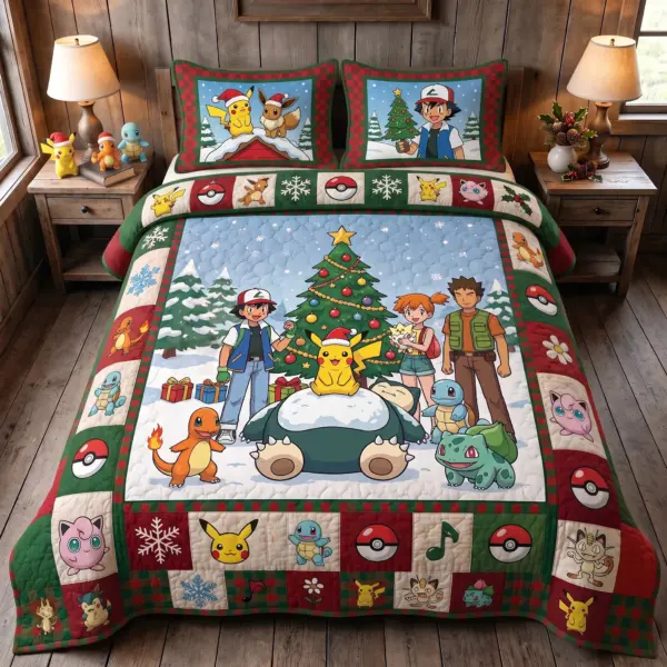 Classic Pokemon Quilt Bedding Set-THK136452