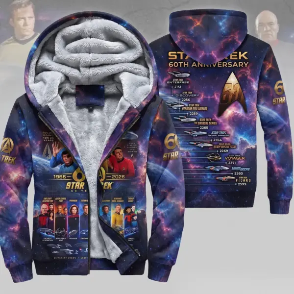 Star Trek 60th Anniversary 3D Fleece Zip Hoodie-THK136677