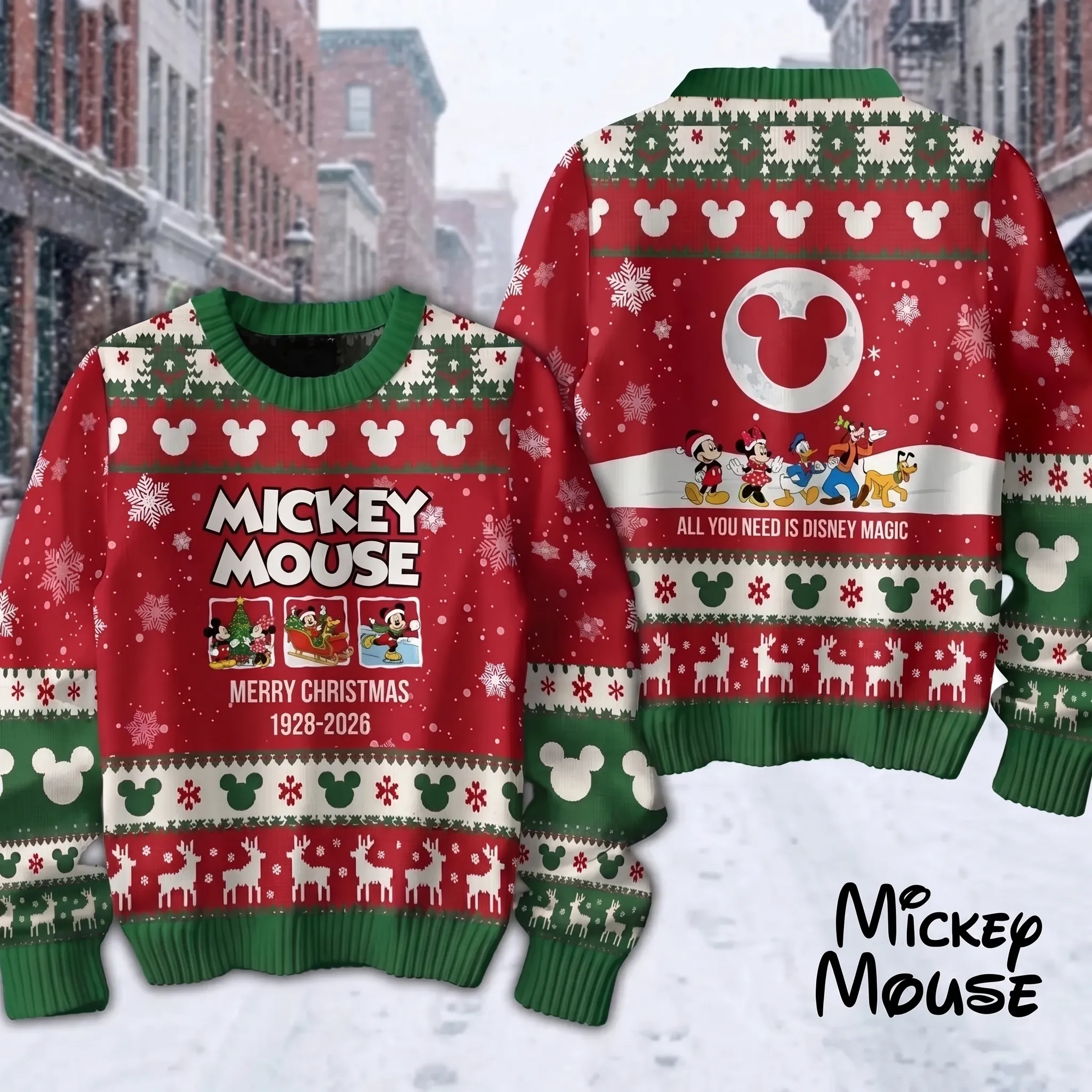 Mickey Mouse Merry Christmas Ugly Sweater-THK133572