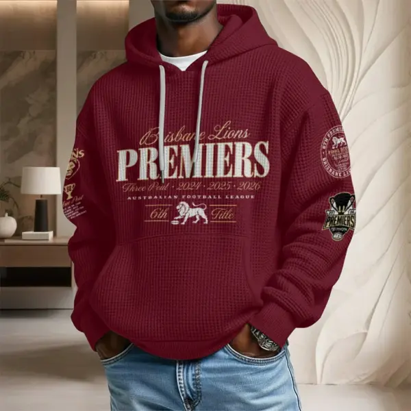 Brisbane Lions 2026 AFL Premiers Waffle Hoodie-THK136789 - Image 3