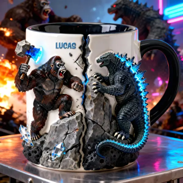 Alternative view of Personalized Godzilla Coffee Mug