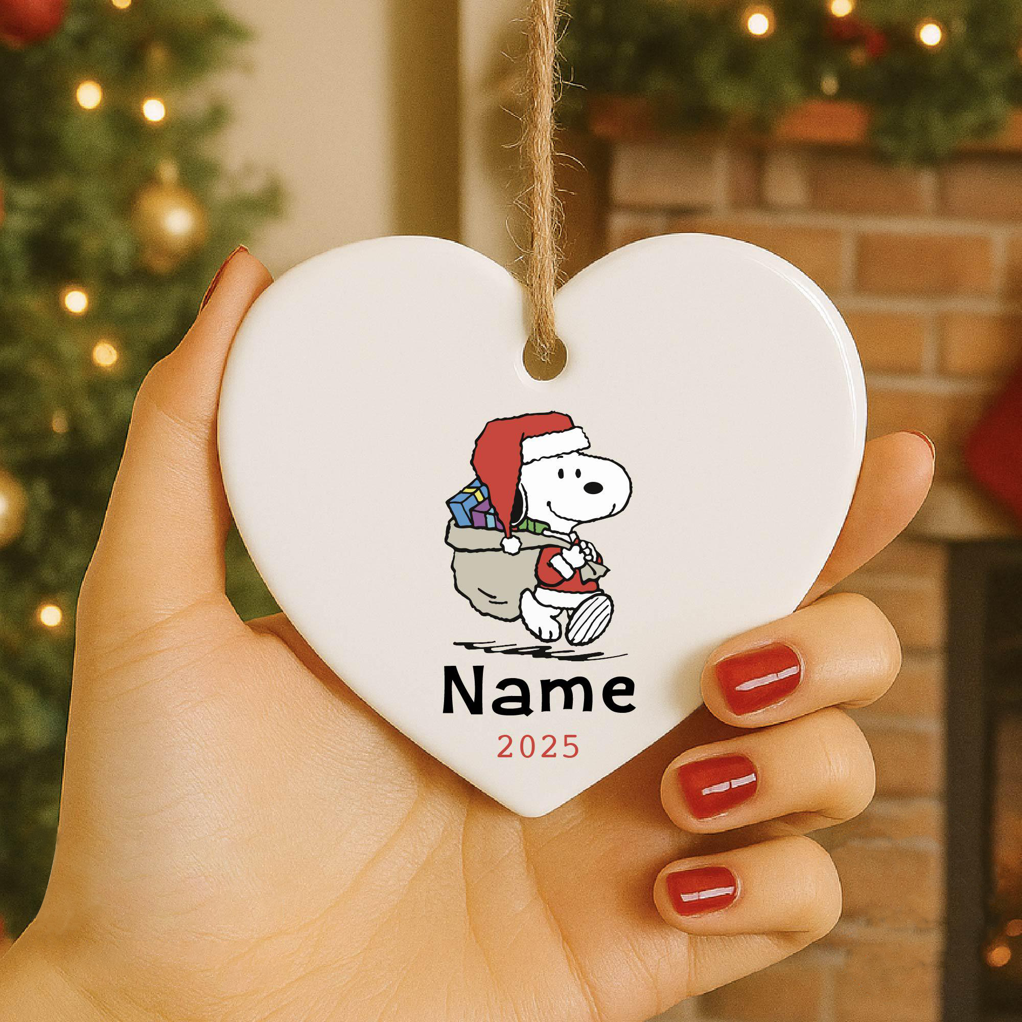 Personalized Snoopy Christmas Ornament 2025 - Image 3