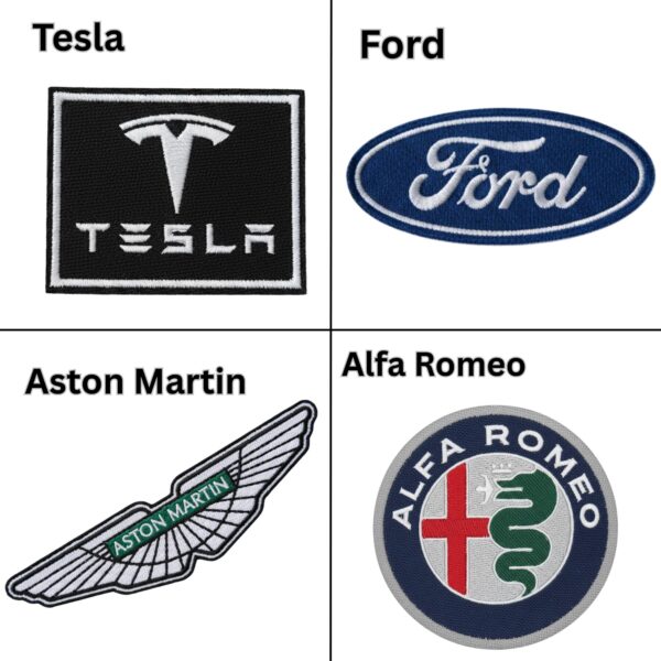 Supercar Logo Embroidered Patches Set - Image 3