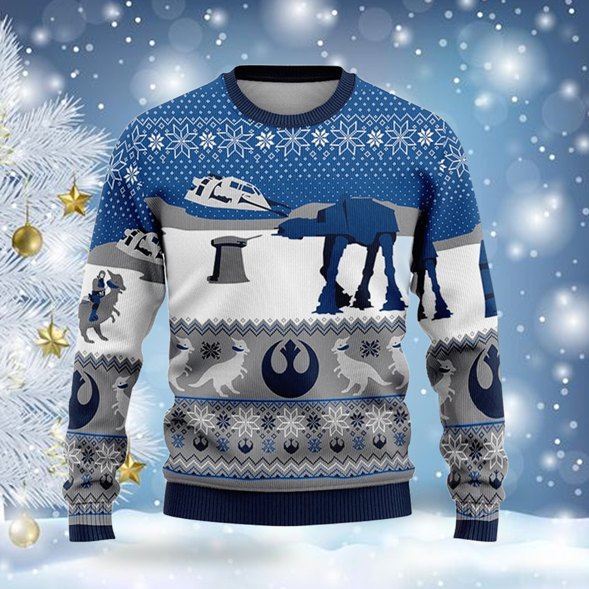 Star Wars AT-AT Walker Christmas Knitted Sweater - Image 2